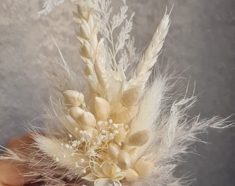 Anstecksträußchen für Bräutigam Anstecker Boho Hochzeit Ansteckblume Trockenblumen Reversschmuck Boutonniere