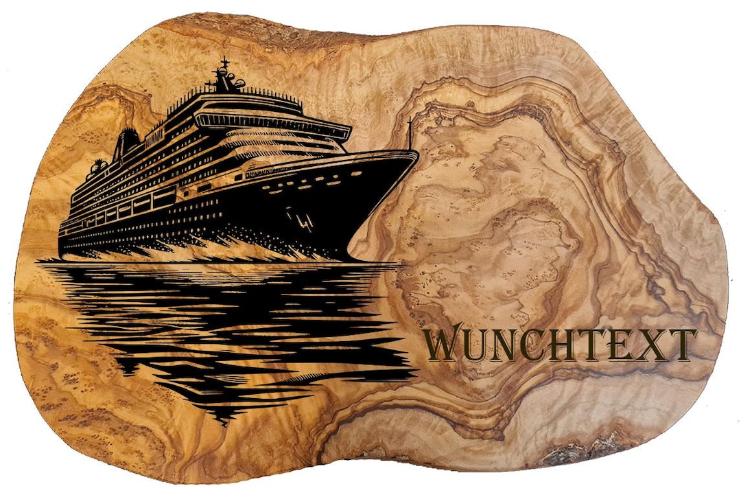 Olive Wood Cruise Ship Sign Ship Breakfast Board Personalized Board ...