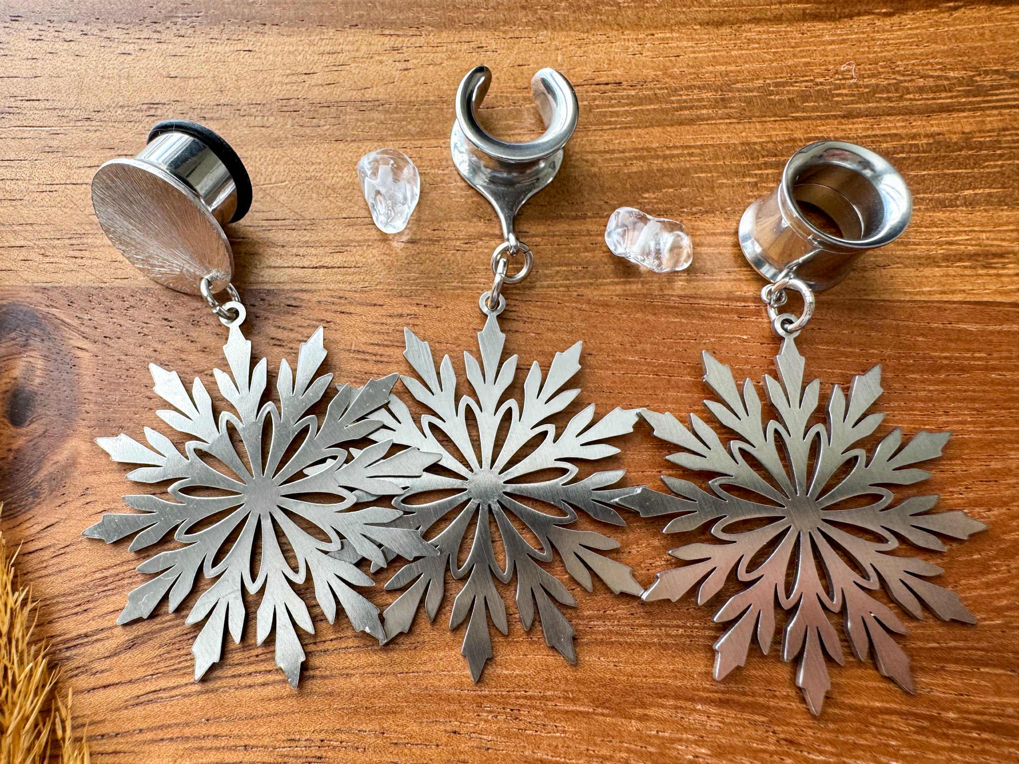 6g (4 mm) - 1 3/16 (30 mm) シルバースチール スノーフレークサドル