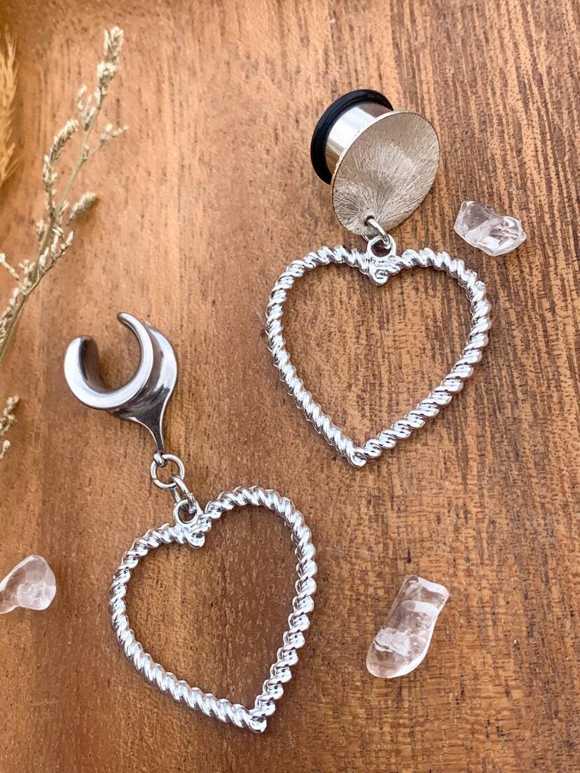 健康アクセサリー R &L Silver-Tone Stainless Steel & Zirconia Hoop Earring | In