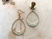 8g-1' (25mm) Gold Tear Hoop w/Brushed Finish Lightweight Drop Dangle Earrings Gauges/Earplugs Hider Plugs 