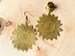 8g-1' (25mm) Large Gold Sunflower Lightweight Drop Dangle Earrings Gauges/Earplugs Hider Plugs 