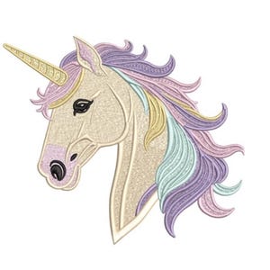 Unicorn Machine Embroidery Design: Fairy Tale Baby Clothes Pattern (Instant Download