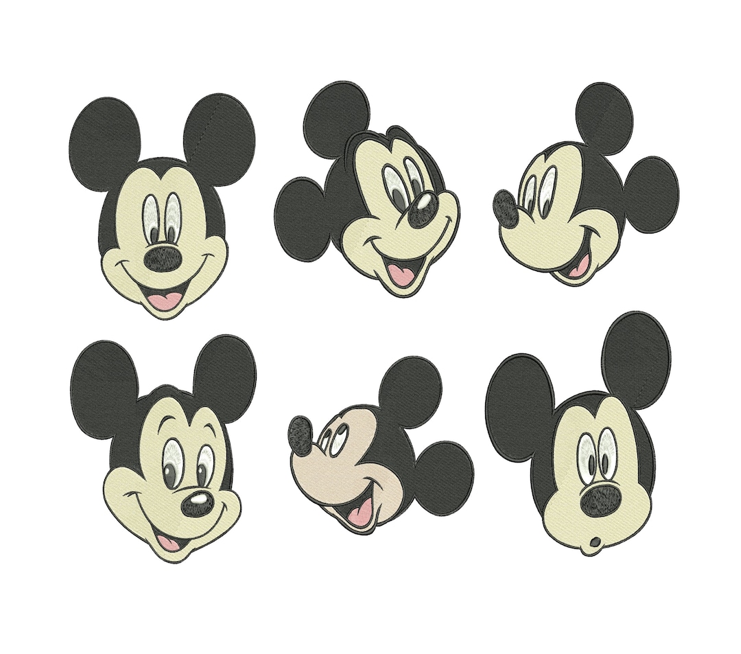 Machine Embroidery Design. Mice. Set of 6 Mice Faces. Mice 6 Etsy