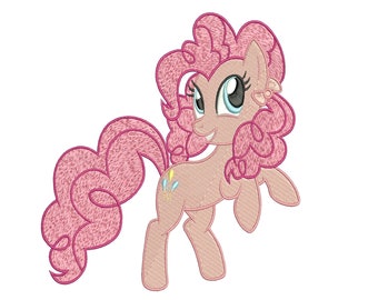 Maschinenstickerei Design. Pinkie Pie. Freundschaft ist Magie.