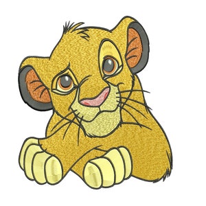 Diseño de bordado a máquina. Simba. El Rey León.