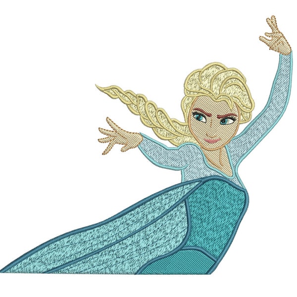 Machine embroidery design. Princess Elsa. Frozen
