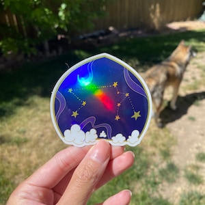 Aquarius Constellation Sticker, Waterbottle Decal, Astrology Lover Gift, Trendy Vinyl Stickers Original Art