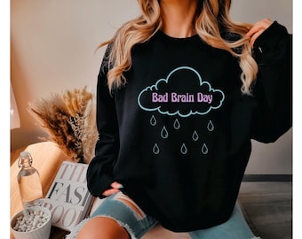 Sudadera Nube Triste: Salud Mental - Sudadera con capucha emo acogedora