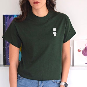Semi Colon T Shirt, Semicolon Tee, Suicide Survivor TShirt, Unisex Gift Idea