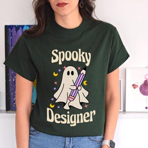 Spooky Designer Tee Shirt | Graphic Designer, UX Designer, Women in Tech, Product Designer Gift, Gift Ideas Artist Shirt