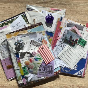 Junk Journal Scraps Kit, 40+ Teile, Scrapbooking Stück, Akzente für Mixed Media, Junk Journal Kit, Scrap Papier Packs