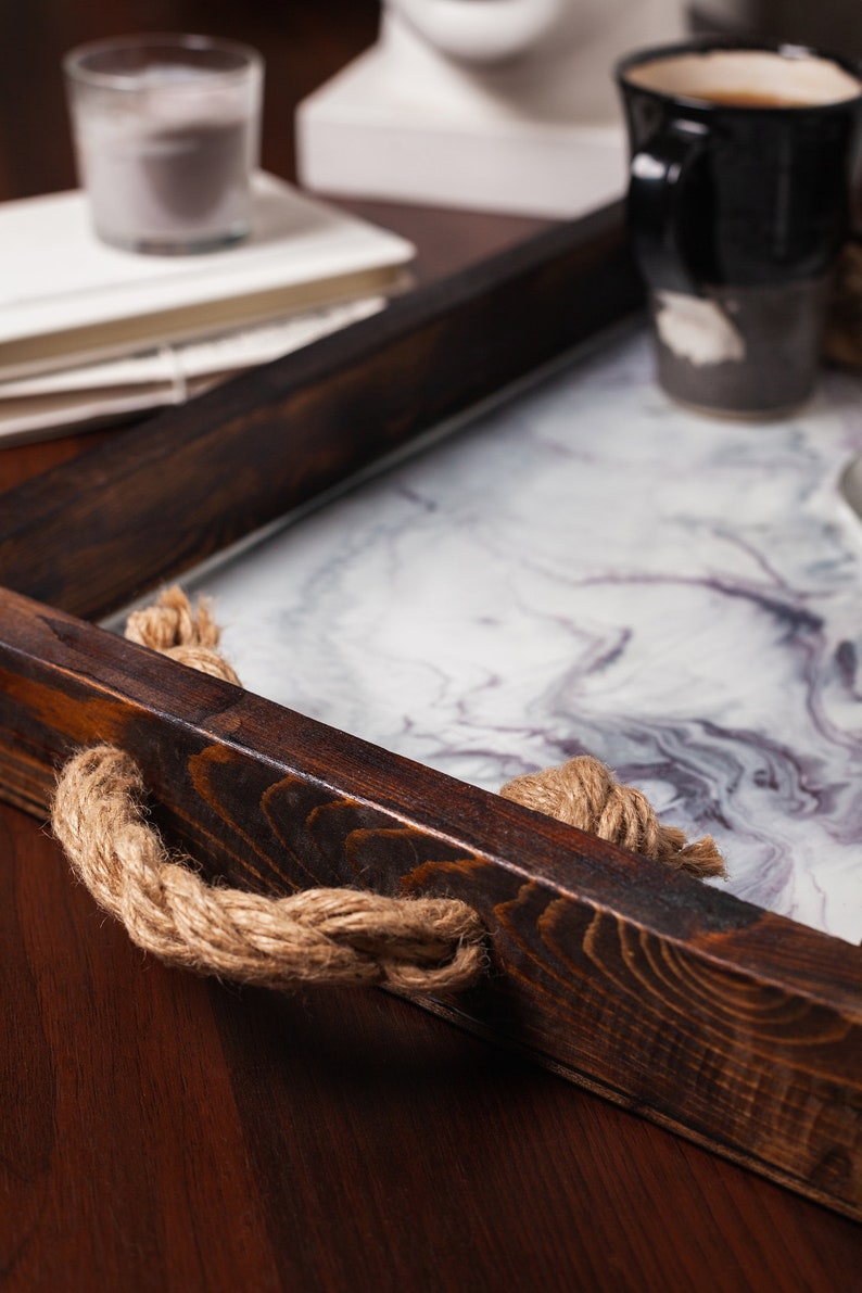 Marble tray for decor coffee table Serving Tray Marble Etsy