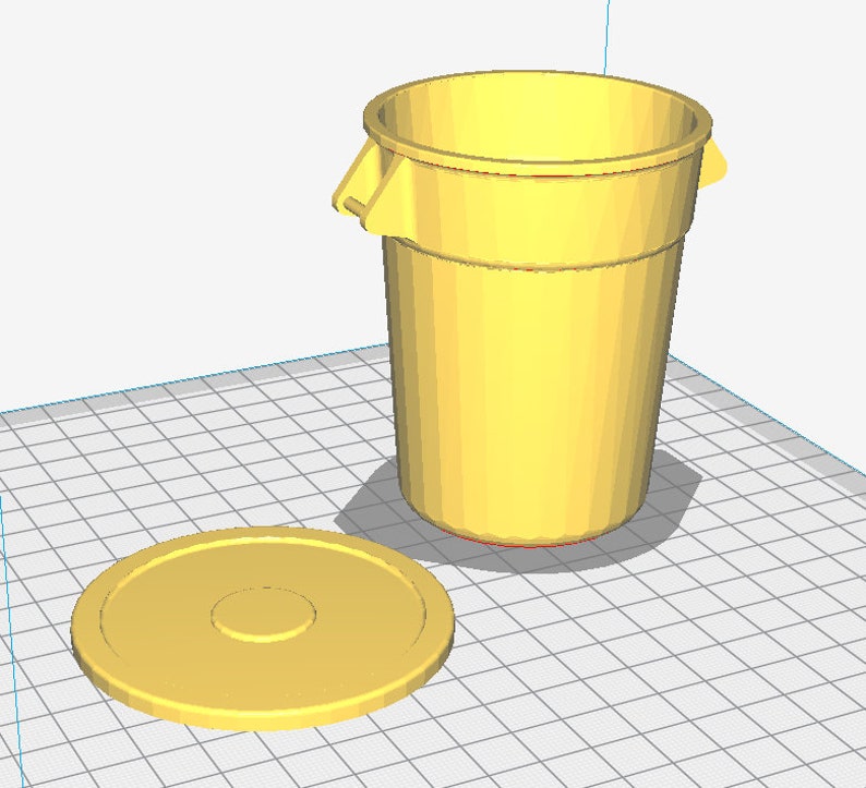 Download 1 10 Scale 50 Gallon Trash Can Stl 3d Printer Etsy