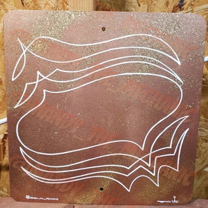 Pinstriped Glitter Sign (customizable)