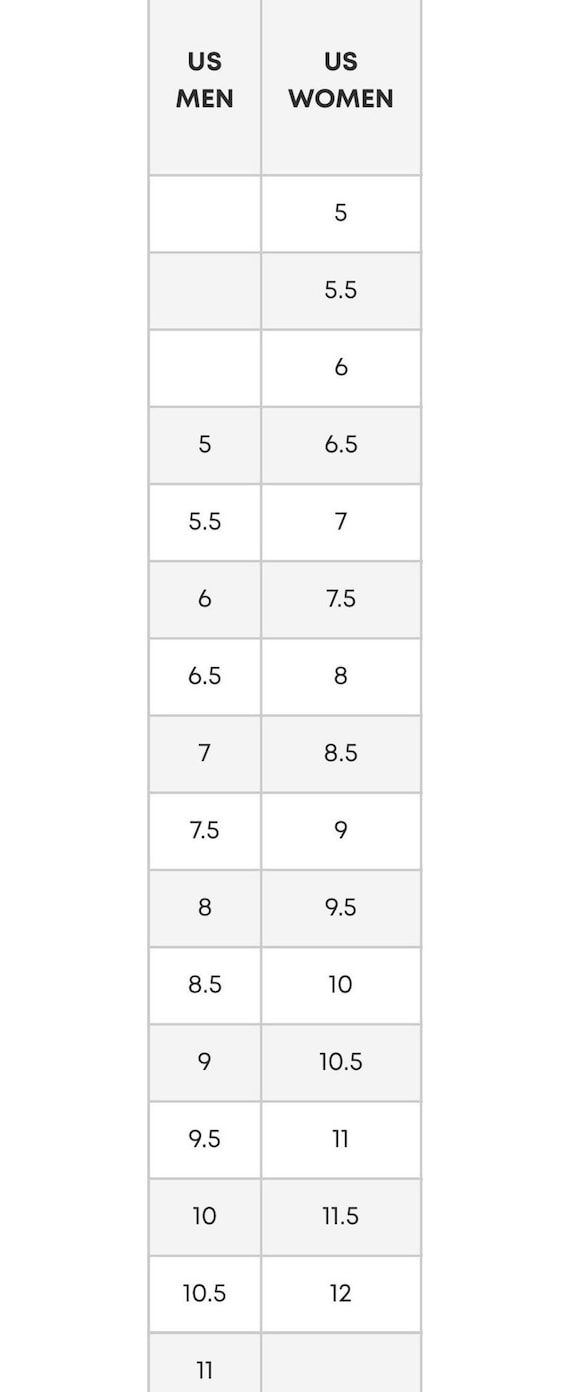 nike air force 1 shadow size chart