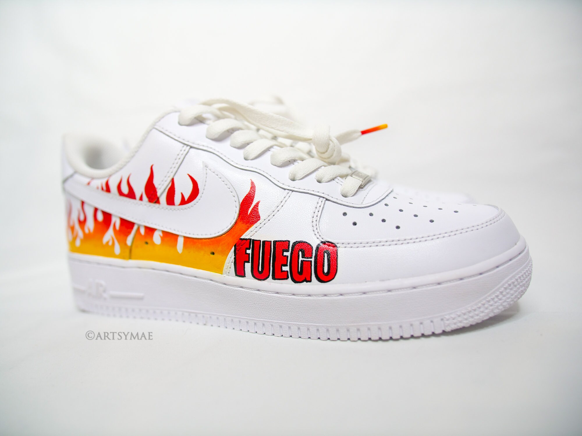 custom air force 1 fire