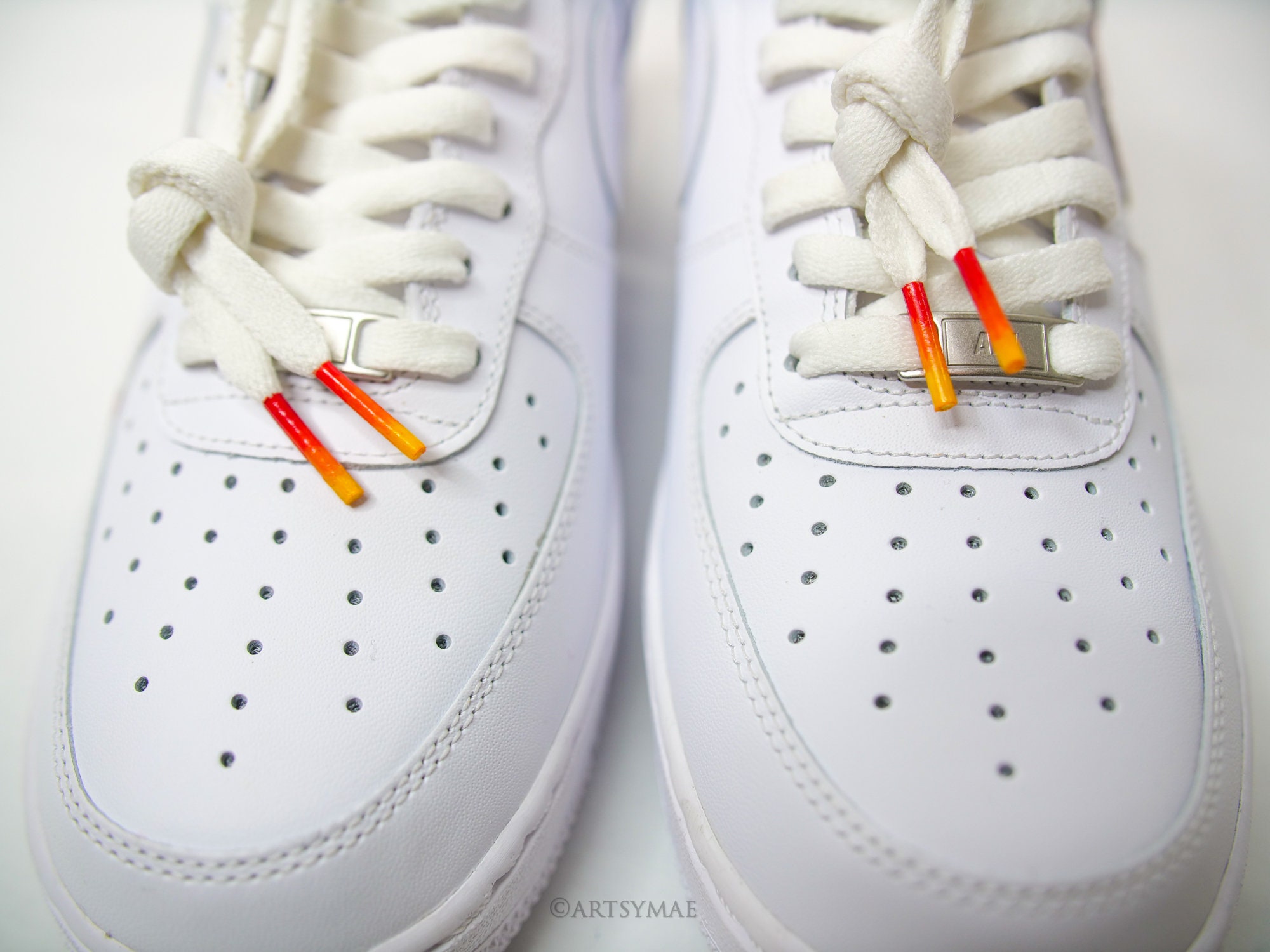 Custom Nike Air Force 1 Fire Fuego Red Yellow Orange and White