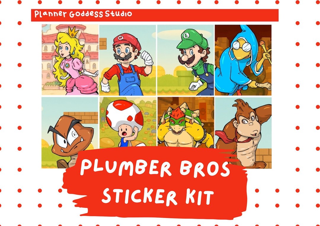 Plumber Bros Sticker Kit | Printable Weekly Planner (digital Download ...