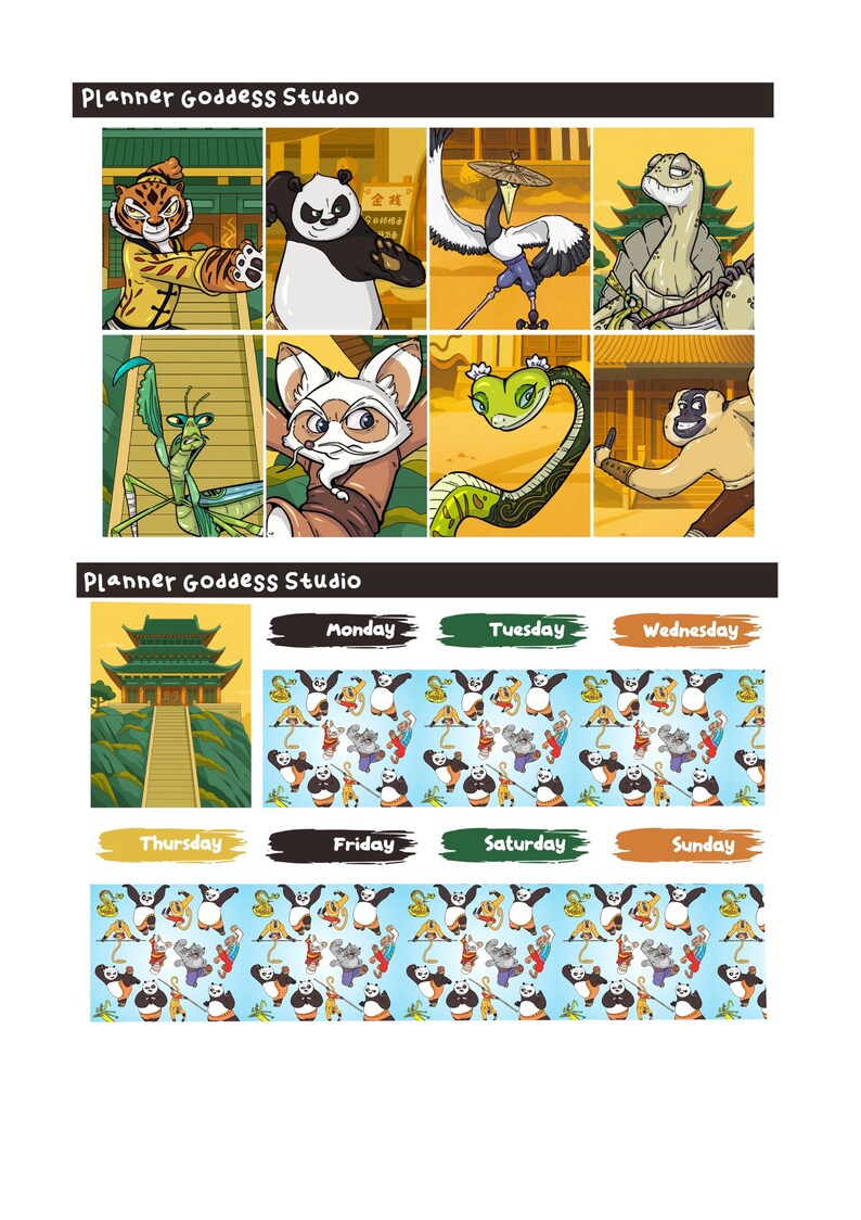 Master Shifu Sticker Kit | Weekly Planner Stickers (digital Download ...