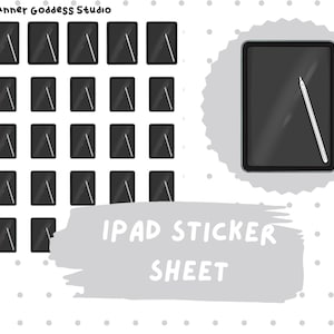 Ipad Drawing Sticker Sheet | Cut Line Files (Digital Download)