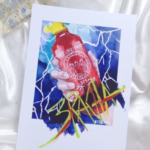 STRAY KIDS 3RACHA Watercolor Art Print/Poster, Fanart, Matte A5, K-Pop, Gift, STAY, Han Jisung, Bang Chan, Changbin
