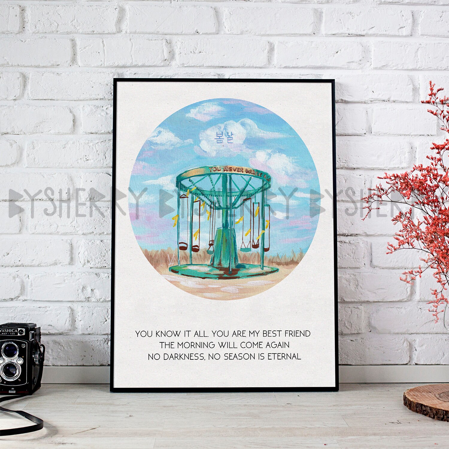 BTS Spring Day Poster Fanart Glossy A3 Print Kpop Gift Etsy Sweden