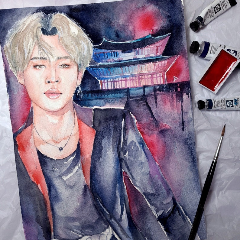 Matte A5 A4 K Pop Park Jimin Dance Fanart Army Bts Jimin Idol Watercolor Art Printposter Gift Watercolor Art Collectibles Deshpandefoundationindia Org