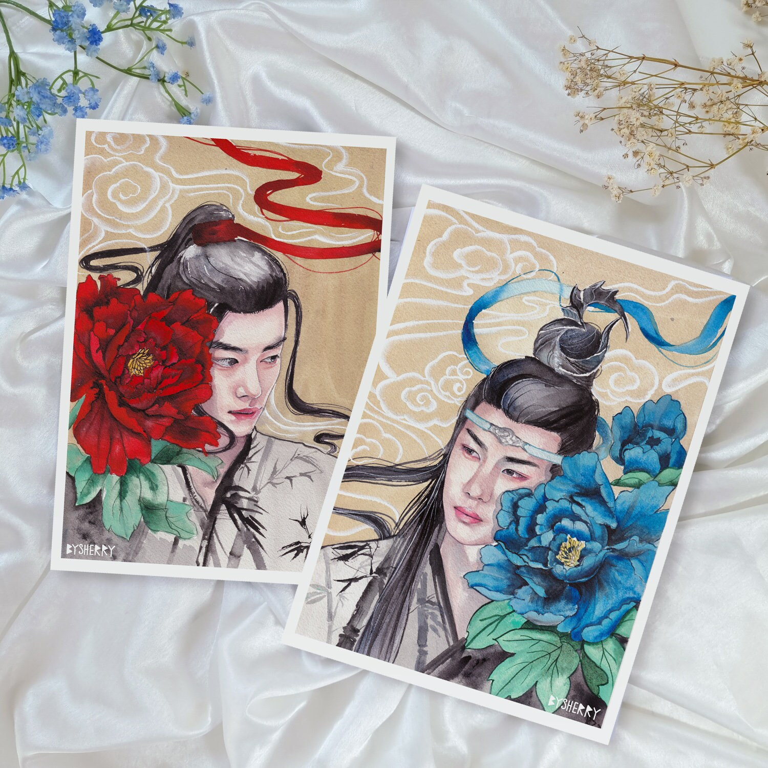 Wang yibo - Etsy 日本 王一博ポスターカード A4 55枚 両面