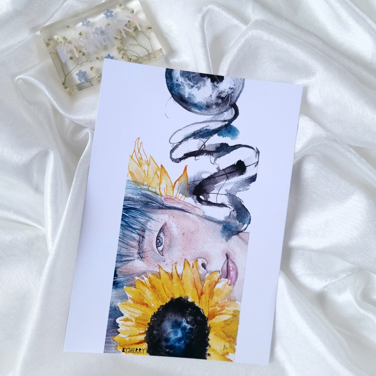 BTS Namjoon Moonchild of the Sun RM Watercolor Art Print/poster, Fanart,  Matte A5 A4, K-pop, Gift, ARMY - Etsy Canada