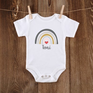 Cute Whimsical Rainbows Personalized Name Onesie® Custom Name Onesie® Newborn Baby Onesie® Baby Shower Gift® Rainbows Onesie® Custom Onesie