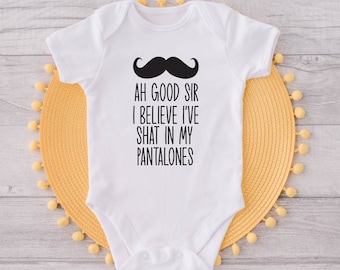 Fancy Baby Clothes Mustache Funny Sayings Baby Onesie® Fancy Baby