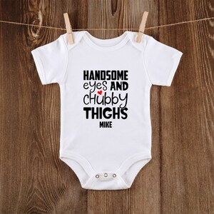 Cute Handsome Eyes Personalized Name Onesie® Cute Handsome Baby Boys Onesie® Newborn Baby Onesie® Adorable Baby Onesie® Baby Shower Gift