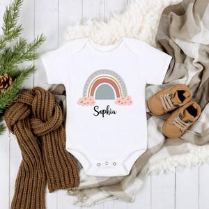 Whimsical Rainbows Custom Name Onesie® Personalized Name Onesie® Baby Rainbows Onesie® Rainbows® Newborn Baby Onesie® Personalized Onesie