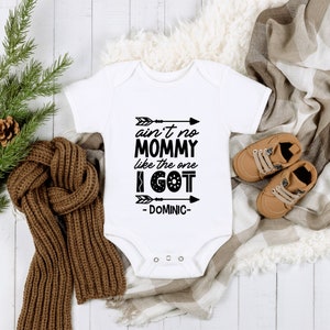 Personalized &#39;Aint No Mommy&#39; Baby Onesie - Custom Name Organic Cotton