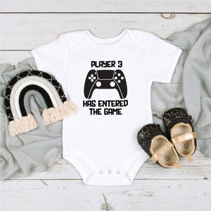 Gamer Baby Clothes Player 3 Has Entered The Game Baby Onesie® Gamer Baby Onesie® Unisex Baby Onesie® Pregnancy Announcement Baby Onesie®