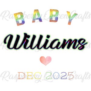 Custom Baby Designs Personalized Name Design Pregnancy Announcement Designs Baby Clothes Designs Personalized Digital Download PNG