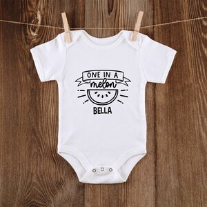 Personalized Baby Name Onesie® Cute Melons Baby Onesie® Baby Girls Onesie® Cute Little Siblings Baby Onesie® Custom Name Baby Fruits Onesie®