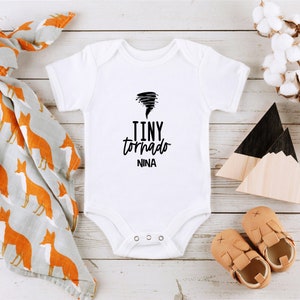 Cute Little Tornados Custom Name Onesie® Personalized Name Onesie® Baby Shower Onesie® Baby Sayings Onesie® Newborn Baby Clothes ® Baby Suit