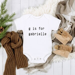 Pregnancy Announcement Baby Onesie® Personalized Initial And Name Baby Onesie® New Baby Gift Custom Text Baby Clothes Baby Shower Gift