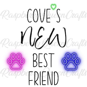 Dog Lover Designs Newest Friend Design Pregnancy Announcement Kittens Lover Designs Baby Clothes Designs Personalized Digital Download PNG