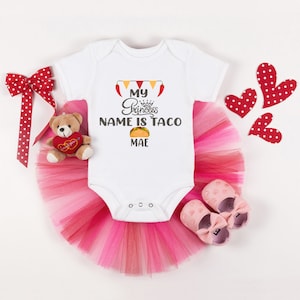 Cute Taco Onesie®  My Princess Name Is Taco Personalized Baby Bodysuit Funny Taco Onesie® Mexican Baby Onesie® Taco Baby Girls Onesie®