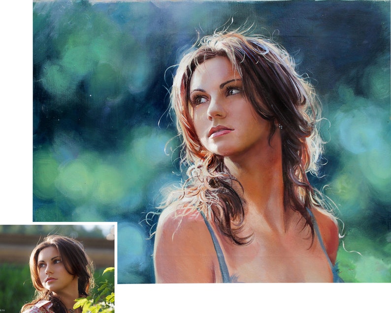 Peinture personnalisée à partir de photo portrait personnalisé Etsy Peinture personnalisée à partir de photo portrait personnalisé Etsy