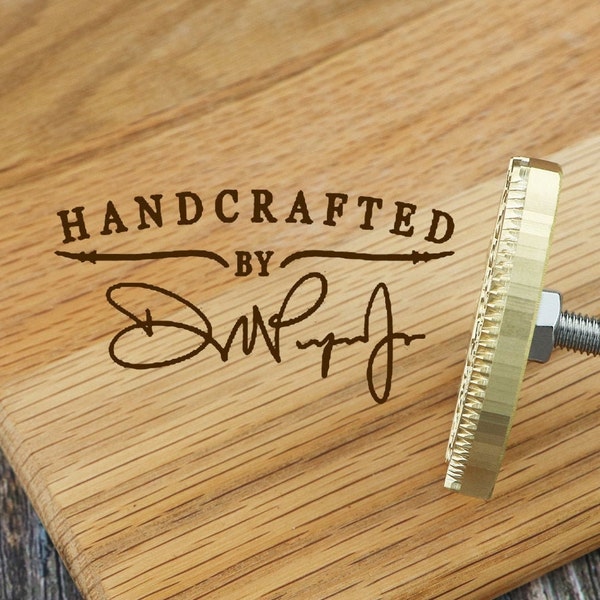 Branding iron Iron with your signature or any logo , Custom wood branding iron for woodworking , Signature branding iron wood burning stamp