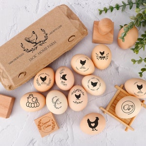 EGG STAMP / Chicken EGG Stamp / Fresh Egg Stamp / mini stamp / custom chicken egg stamp /rubber stamp /Fresh egg carton stamp