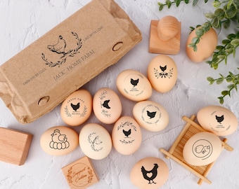 EGG STAMP / Chicken EGG Stamp / Fresh Egg Stamp / mini stamp / custom chicken egg stamp /rubber stamp /Fresh egg carton stamp