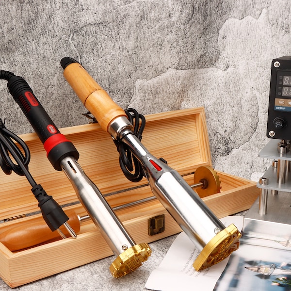 Personalisierter Brandeisen-Holzstempel mit elektrischem Markeneisen-Eisen für HOLZ Für LEDER-elektrischem Markeneisenstempel