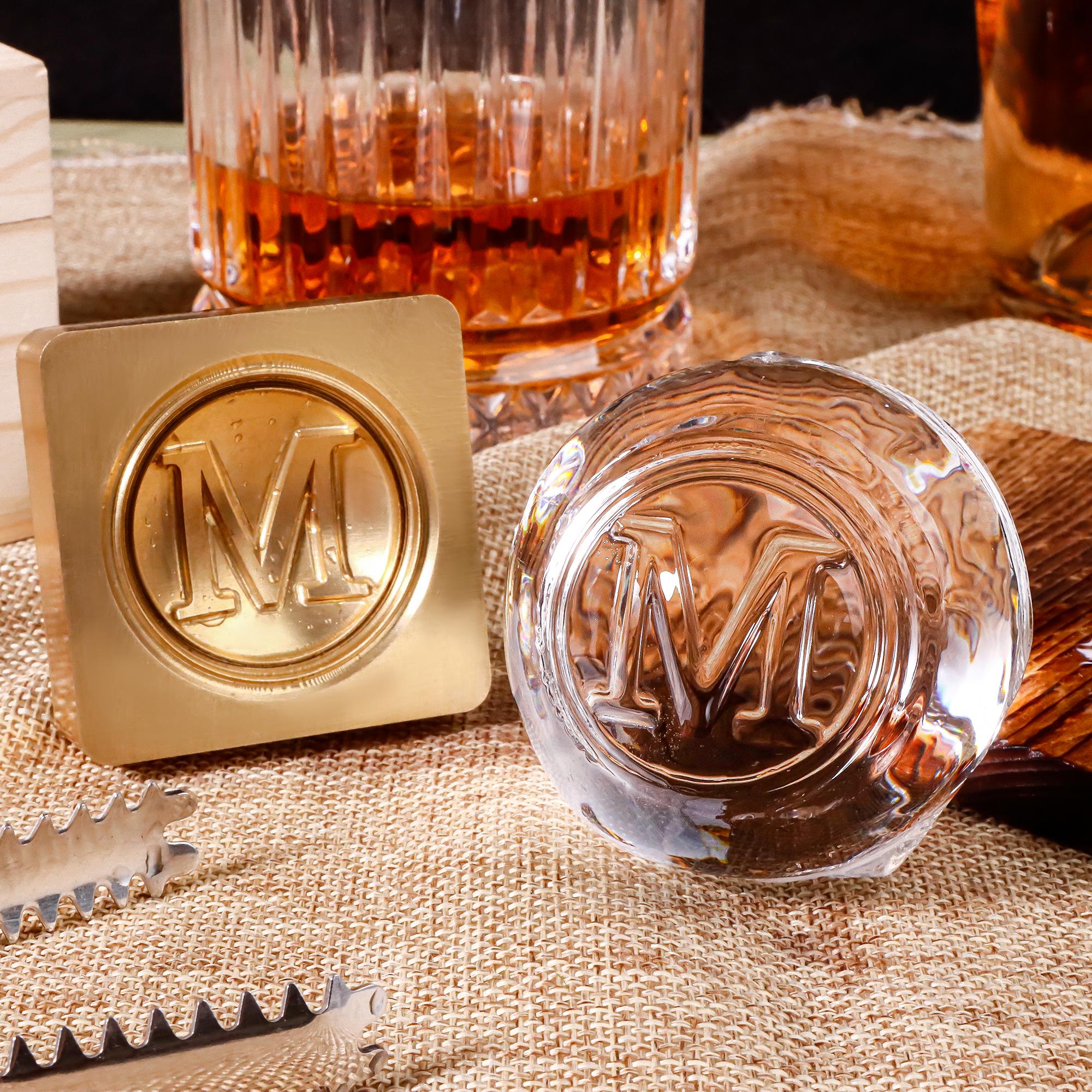 Bullet Whisky Stones - Cubetti di ghiaccio in acciaio inox, con teschio in acciaio inox, per vino, birra, utensili da cucina (scatola regalo argento A