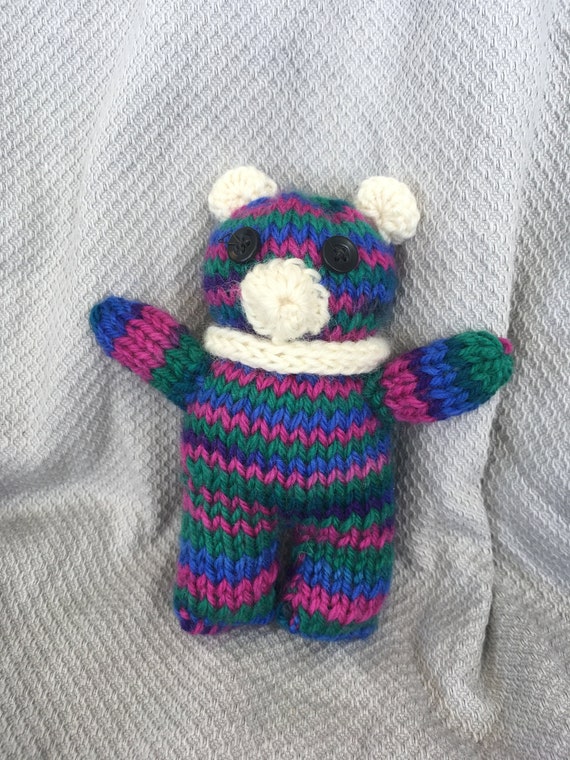 multi colored teddy bear