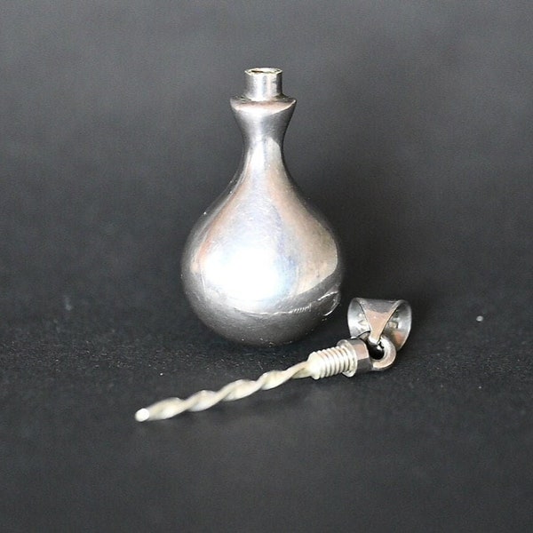 Vintage Mexican / Taxco Sterling Silver Scent Bottle